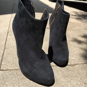 Suede platform booties